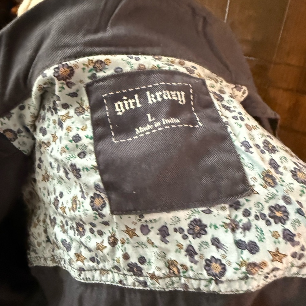 Girl Krazy Dark Blue Utility Jacket - Picture 3 of 3